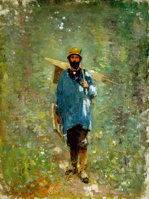 Andreescu at Barbizon, painted by Nicolae Grigorescu