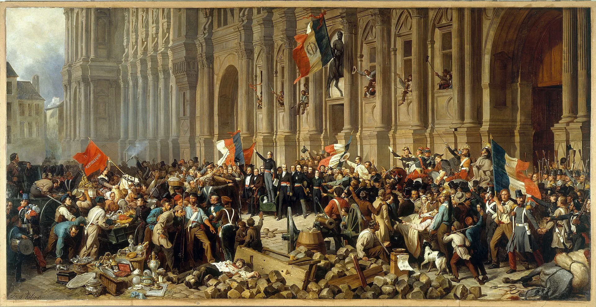 Lamartine at the Hôtel de Ville during the French Revolution of 1848